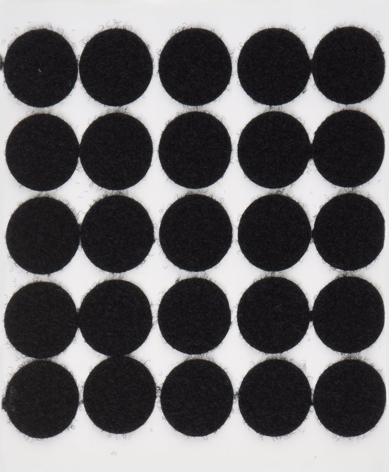 BlueDot Trading, Hook & Loop Fastener Sticky Dot Adhesive Backed Coins Perfect for DIY, Crafts, Office, Classroom, 3/4", Quantity 50, Black - Image 1
